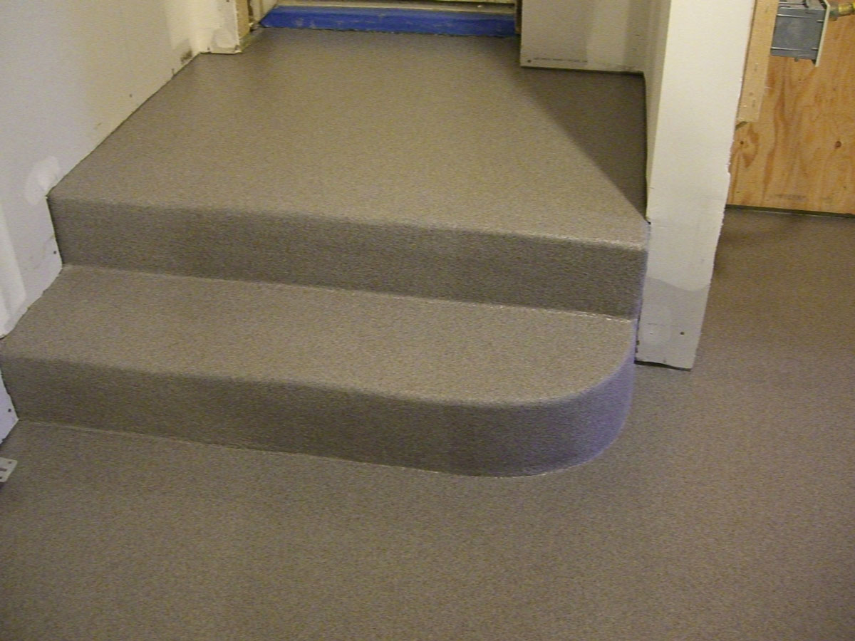 Showroom garage floor finish